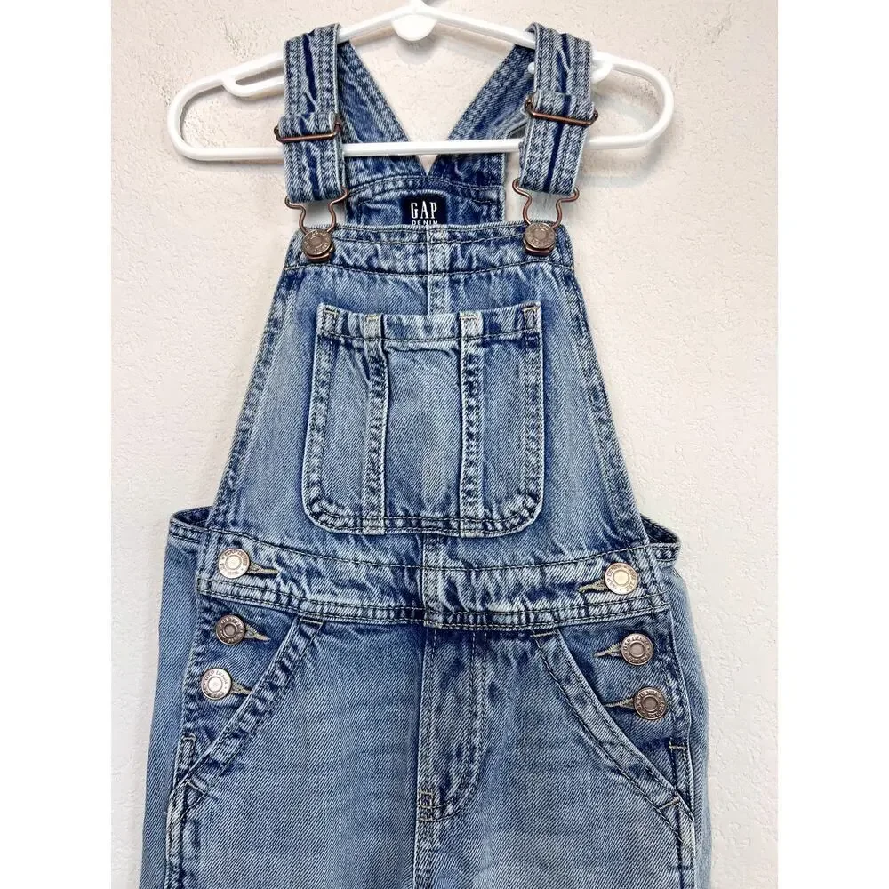 Gap Light Blue Denim Overalls - Size 4-5, Preowned